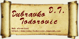 Dubravko Todorović vizit kartica
